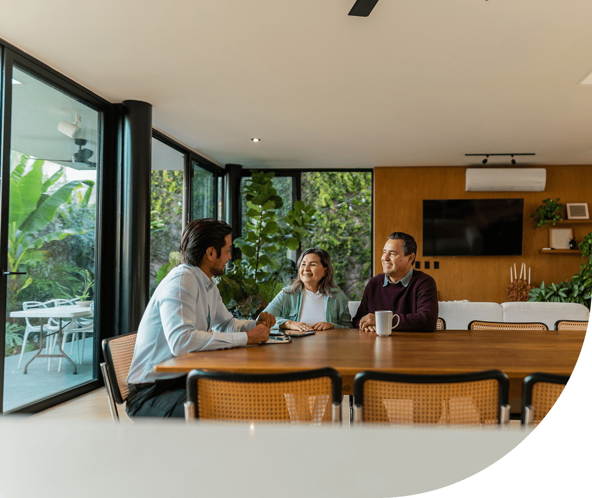 Meeting in a modern office