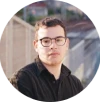 Young man wearing glasses outdoors